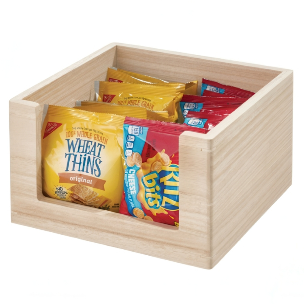 Storage bin, THE HOME EDIT OPEN FRONT SMALL ECO WOOD BIN, 25,4 x 25,4 x H15,2 cm in the group Storage / Storage boxes at SmartaSaker.se (41835)