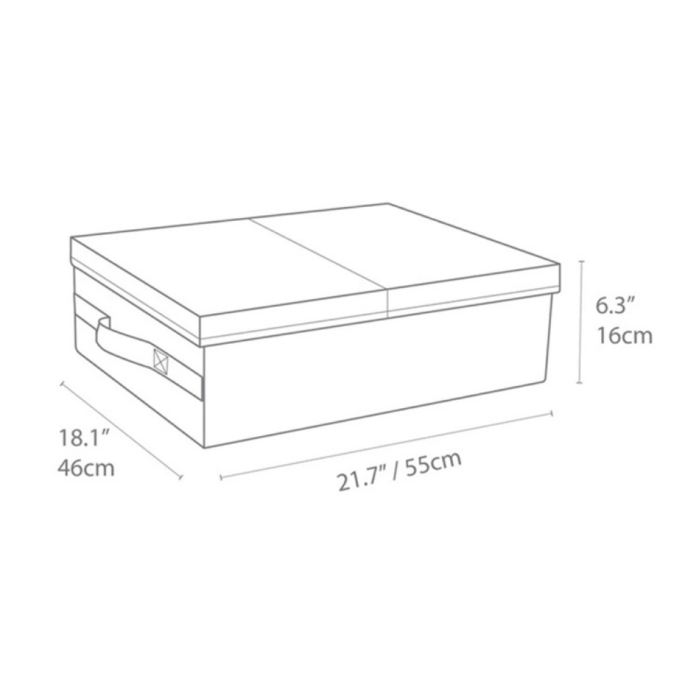 Box under-bed storage, Hard, BIGSO UNDER BED, 46 x 55 x H 16 cm in the group Storage / Bedroom storage / Under bed storage at SmartaSaker.se (41840)