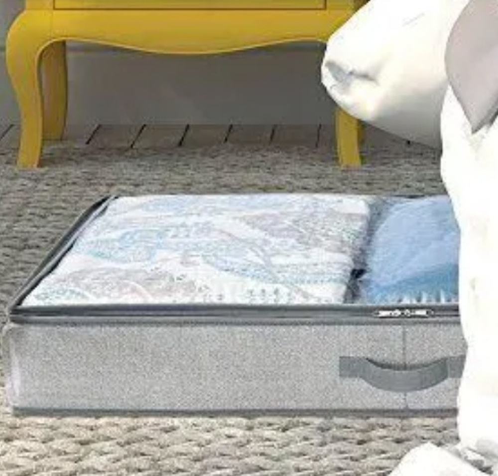 Box under-bed storage, ALDO, 91 x 53 x H 13 cm, Grey in the group Storage / Bedroom storage / Under bed storage at SmartaSaker.se (41841)