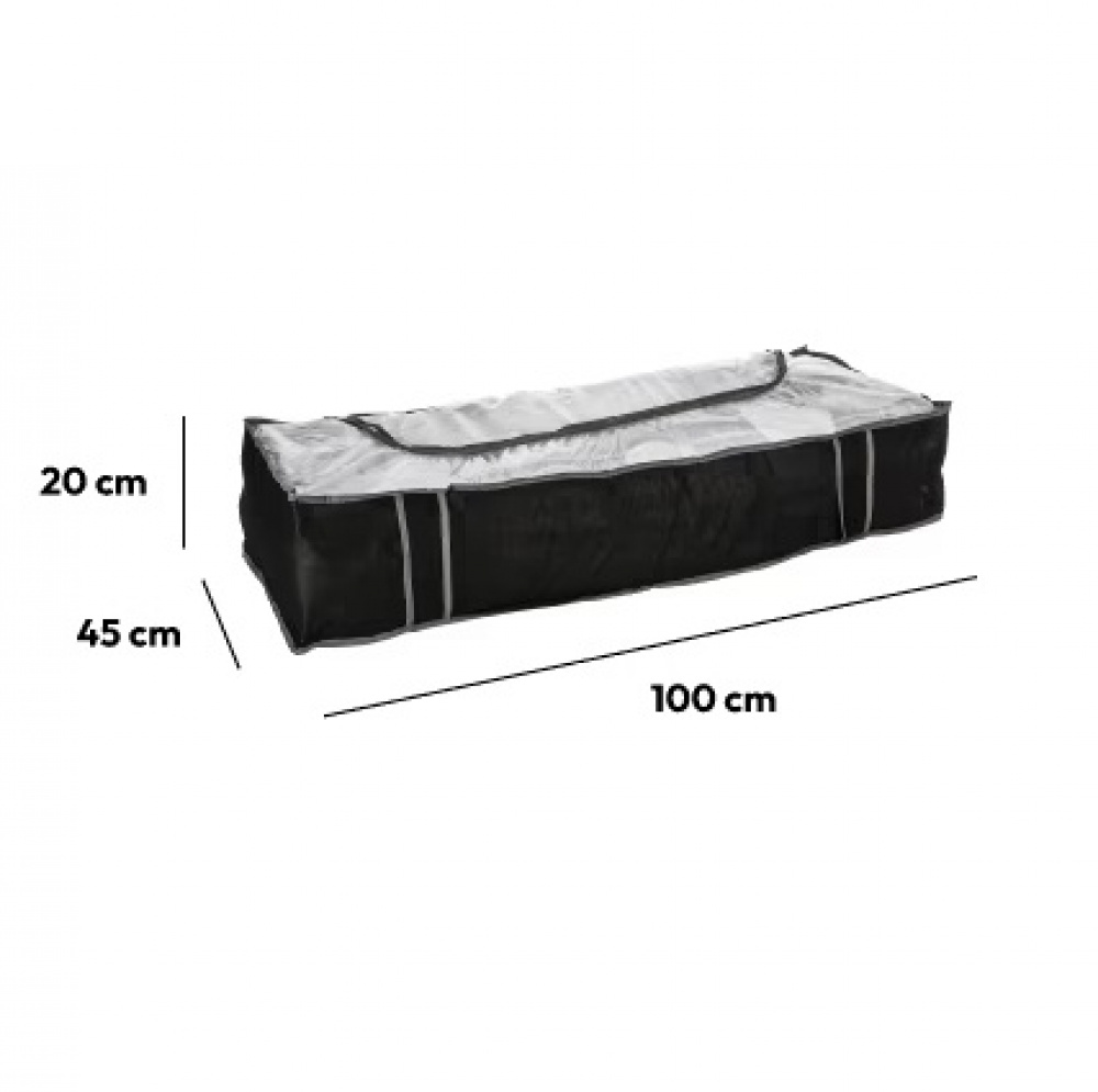 Under bed storage, Soft, DRESSY LARGE, 100 x 45 x H 20 cm, Black / Clear in the group Storage / Bedroom storage / Under bed storage at SmartaSaker.se (41846)