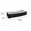 Under bed storage, Soft, DRESSY LARGE, 100 x 45 x H 20 cm, Black / Clear Under bed storage, Soft, DRESSY LARGE, 100 x 45 x H 20 cm, Black / Clear