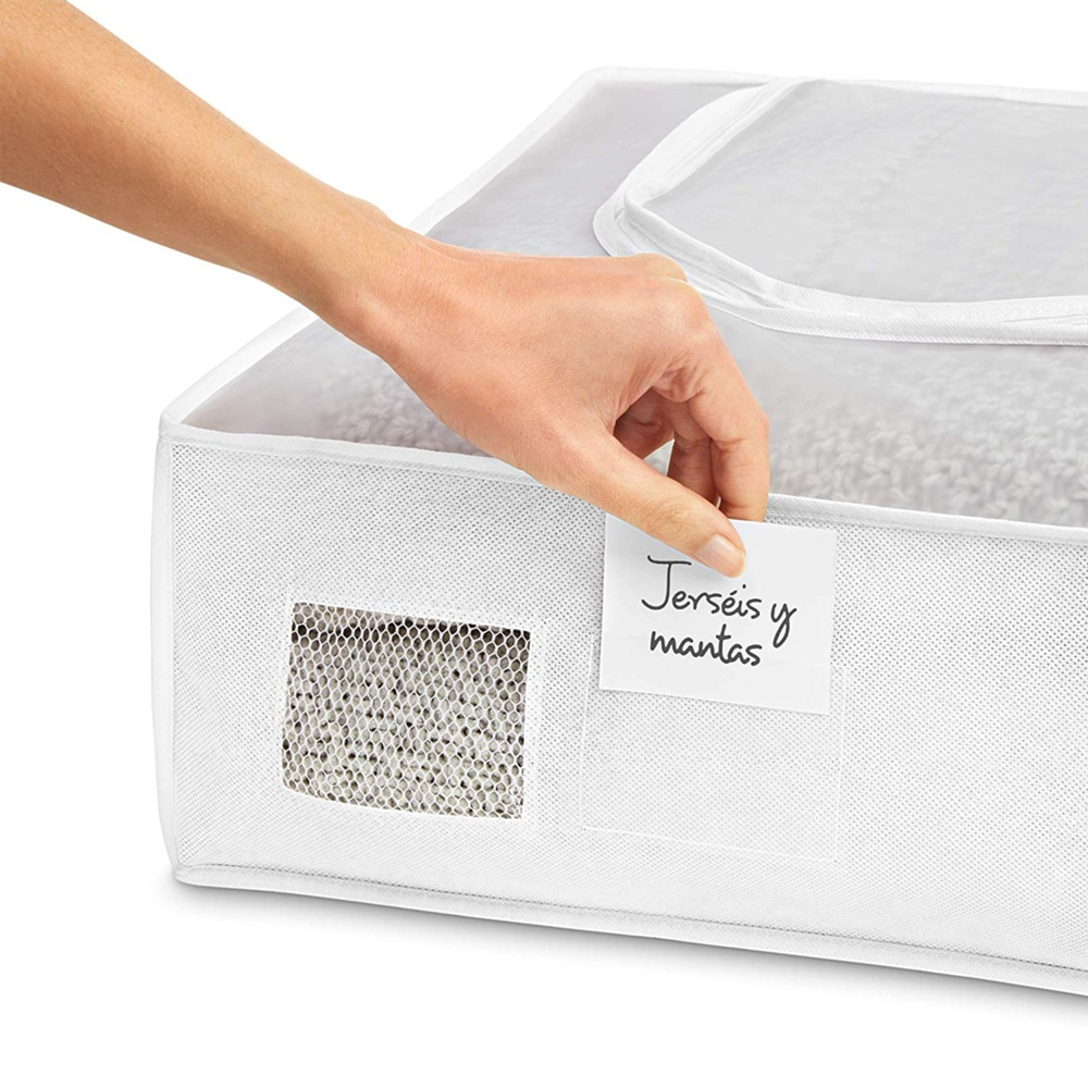 Box under-bed storage, Mjuk, NON WOVEN, 45 x 103 x H16 cm, White in the group Storage / Bedroom storage / Under bed storage at SmartaSaker.se (41850)