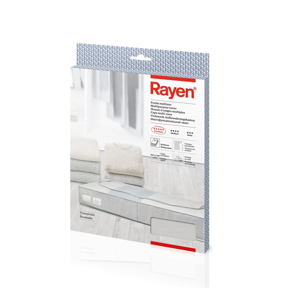 Box under-bed storage, RAYEN PREMIUM, 45 x 103 x H 16 cm, Light grey in the group Storage / Bedroom storage / Under bed storage at SmartaSaker.se (41852)