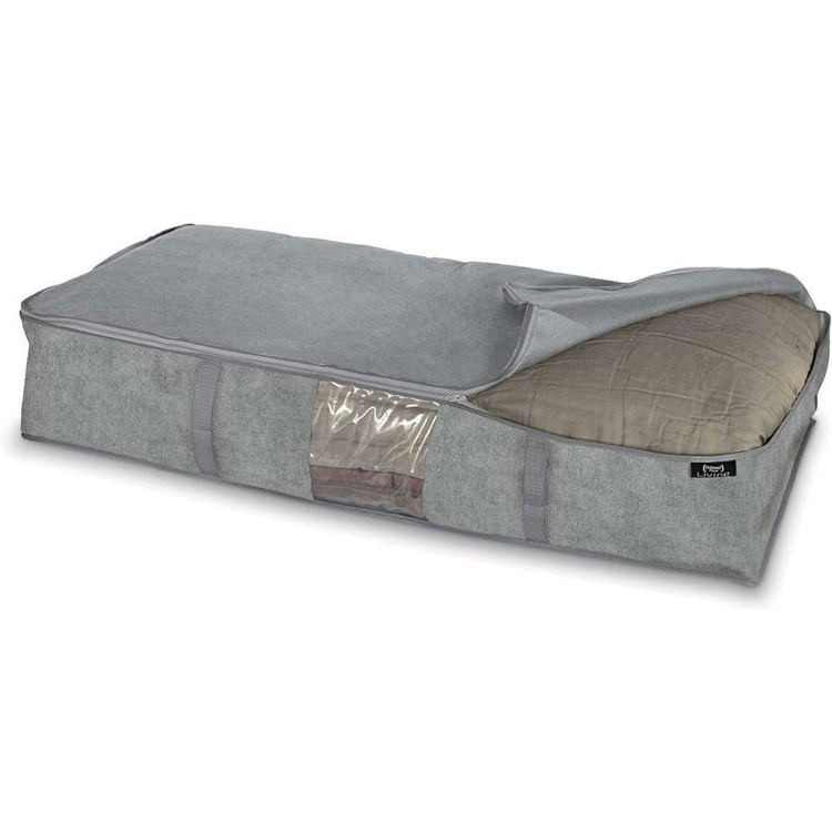 Box under-bed storage, soft, STONE GREY, 95 x 45 x H18 cm, Grey in the group Storage / Bedroom storage / Under bed storage at SmartaSaker.se (41854)