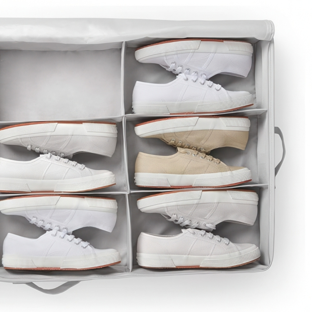 Box under-bed storage for shoes, RAYEN PREMIUM, 90 x 50 x H 10,5 cm, Light Grey in the group Storage / Bedroom storage / Under bed storage at SmartaSaker.se (41857)