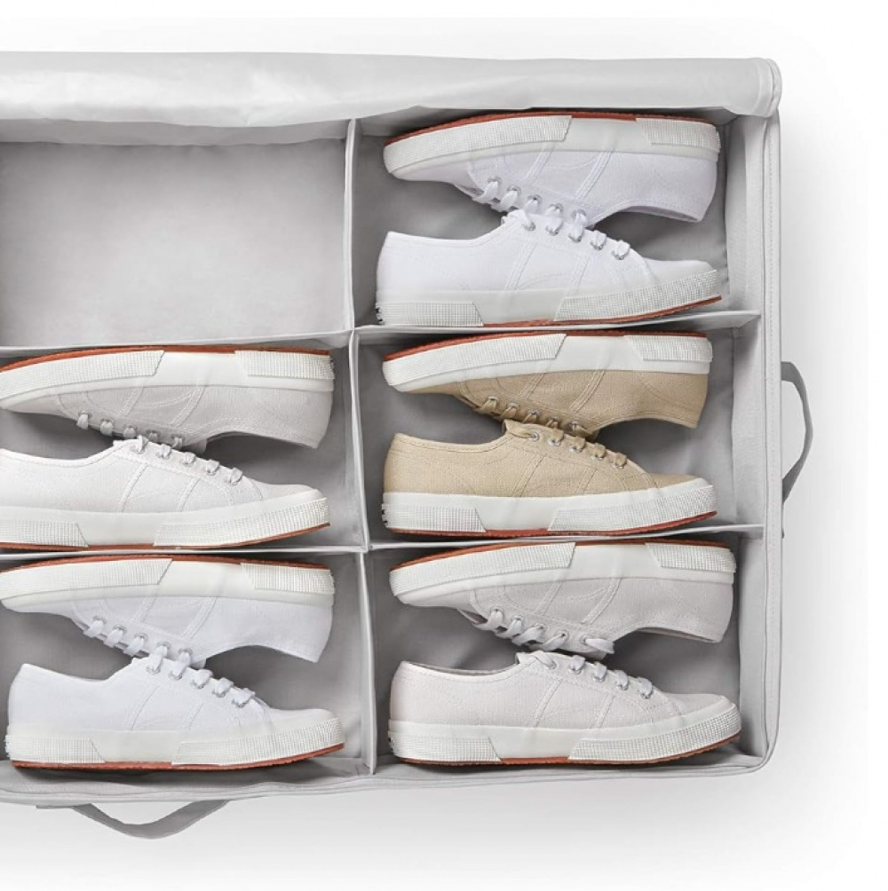 Box under-bed storage for shoes, RAYEN PREMIUM, 90 x 50 x H 10,5 cm, Light Grey in the group Storage / Bedroom storage / Under bed storage at SmartaSaker.se (41857)