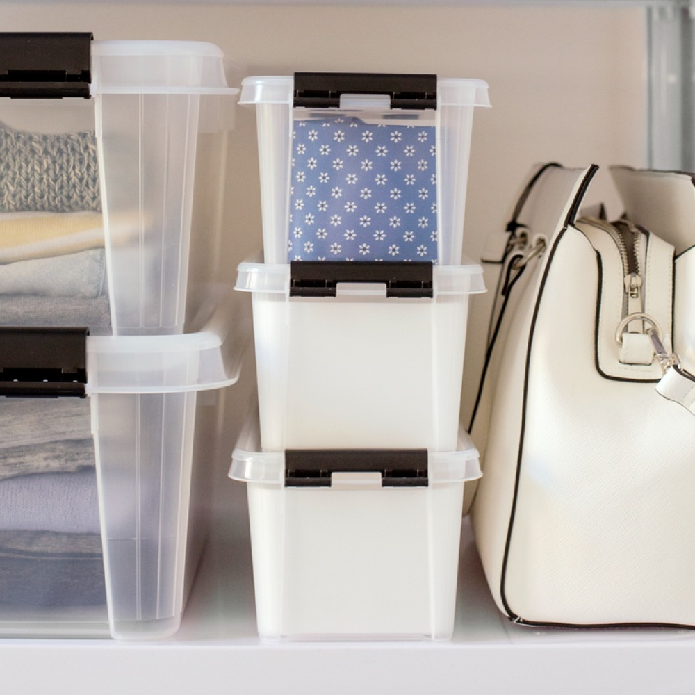 Box, Oblong, SMARTSTORE 3,5L, CLASSIC, 38 x 14 x H 11 cm, Transparent / Black in the group Storage / Storage boxes / SmartStore storage boxes at SmartaSaker.se (41859)