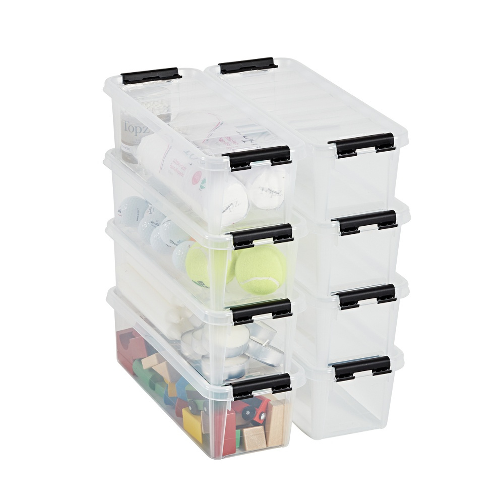 Box, Oblong, SMARTSTORE 3,5L, CLASSIC, 38 x 14 x H 11 cm, Transparent / Black in the group Storage / Storage boxes / SmartStore storage boxes at SmartaSaker.se (41859)