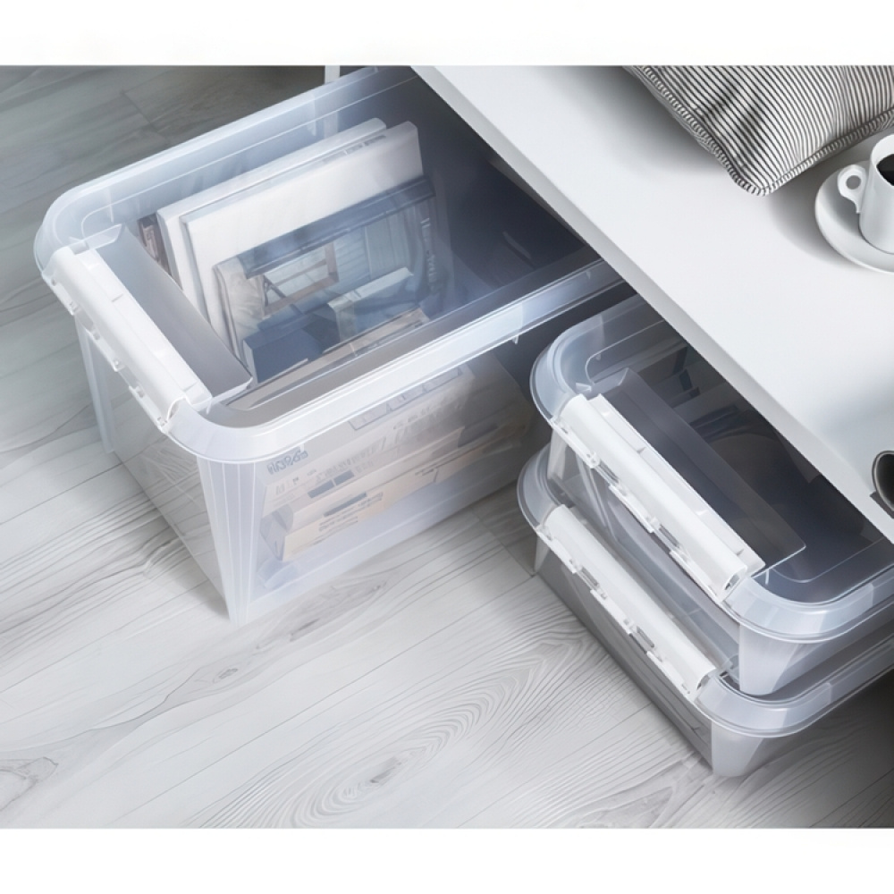 Storage Box, SMARTSTORE 66L HOME, XL, 59 x 39 x H 43 cm, Transparent / White in the group Storage / Popular brands / SmartStore at SmartaSaker.se (41860)
