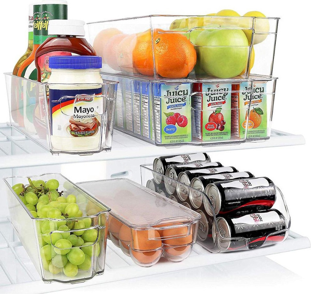 Storage tray, Wide and deep, RANGEMENT FRIGO XL, 37 x 22 x H 10 cm, Clear in the group Storage / Kitchen storage / Fridge storage at SmartaSaker.se (41861)