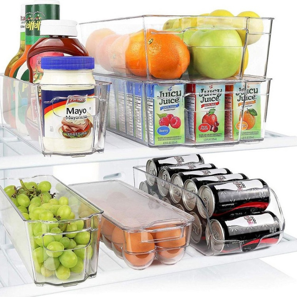 Storage tray, Wide and deep, RANGEMENT FRIGO XL, 37 x 22 x H 10 cm, Clear in the group Storage / Kitchen storage / Fridge storage at SmartaSaker.se (41861)