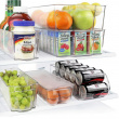 Storage tray, Wide and deep, RANGEMENT FRIGO XL, 37 x 22 x H 10 cm, Clear Storage tray, Wide and deep, RANGEMENT FRIGO XL, 37 x 22 x H 10 cm, Clear