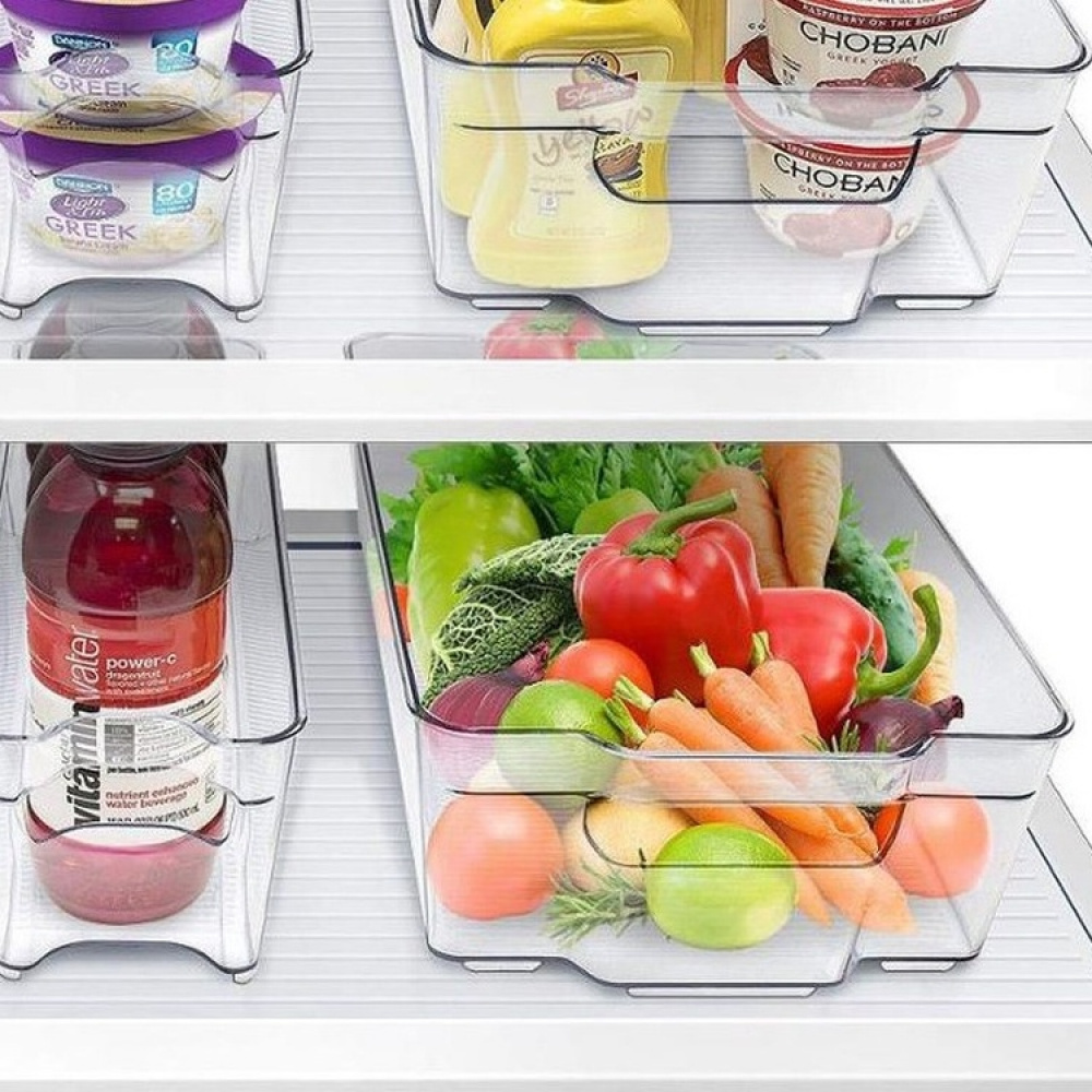 Storage tray, Wide and deep, RANGEMENT FRIGO XL, 37 x 22 x H 10 cm, Clear in the group Storage / Kitchen storage / Fridge storage at SmartaSaker.se (41861)