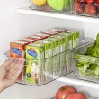 Storage tray, Wide and short, RANGEMENT FRIGO LARGE, 31 x 21 x H 9 cm, Clear Storage tray, Wide and short, RANGEMENT FRIGO LARGE, 31 x 21 x H 9 cm, Clear