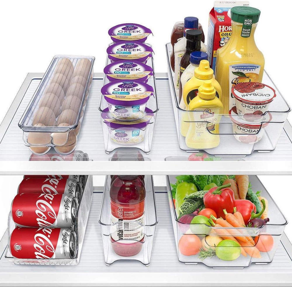 Storage tray, Wide and short, RANGEMENT FRIGO LARGE, 31 x 21 x H 9 cm, Clear in the group Storage / Kitchen storage / Fridge storage at SmartaSaker.se (41862)