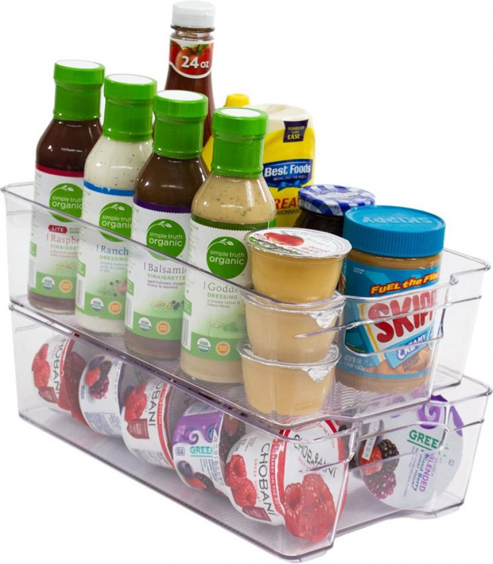 Storage tray, Wide and short, RANGEMENT FRIGO LARGE, 31 x 21 x H 9 cm, Clear in the group Storage / Kitchen storage / Fridge storage at SmartaSaker.se (41862)