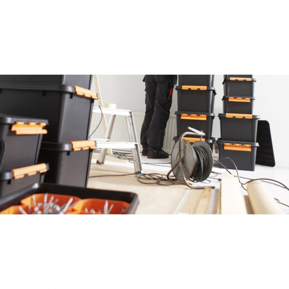 Storage Box, Extra durable, SMARTSTORE 14L PRO, 40 x 30 x H19cm, Black in the group Storage / Kitchen storage / Storage bins and jars / SmartStore at SmartaSaker.se (41863)