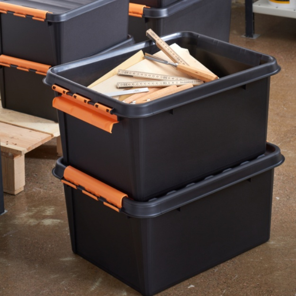 Storage Box, Extra durable, SMARTSTORE 31L PRO 50 x 39 x 26 cm, Black in the group Storage / Kitchen storage / Storage bins and jars / SmartStore at SmartaSaker.se (41864)