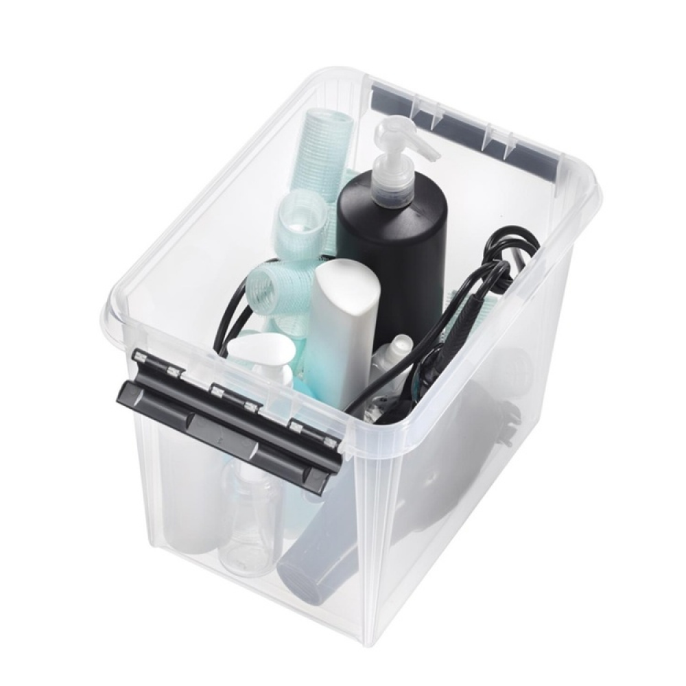 Storage Box, High, SMARTSTORE 13L, CLASSIC, 34 x 25 x H27 cm, Clear / Black in the group Storage / Storage boxes / SmartStore storage boxes at SmartaSaker.se (41865)