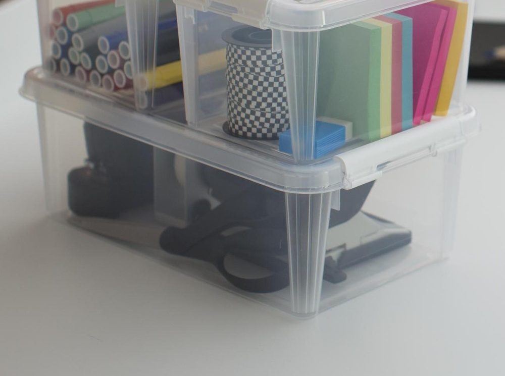 Box, Small, SMARTSTORE 5 HOME, 30 x 19 x H11cm, Clear / White in the group Storage / Storage boxes / SmartStore storage boxes at SmartaSaker.se (41868)