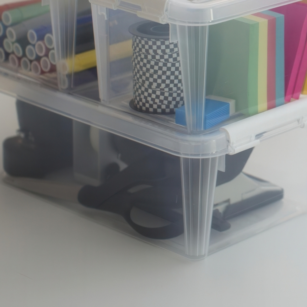 Box, Small, SMARTSTORE 5 HOME, 30 x 19 x H11cm, Clear / White in the group Storage / Storage boxes / SmartStore storage boxes at SmartaSaker.se (41868)