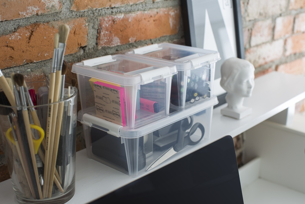 Box, Small, SMARTSTORE 5 HOME, 30 x 19 x H11cm, Clear / White in the group Storage / Storage boxes / SmartStore storage boxes at SmartaSaker.se (41868)