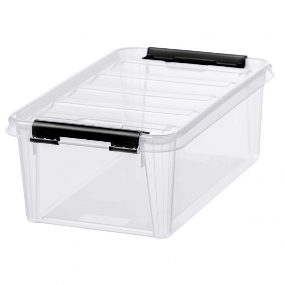 Box, Small, SMARTSTORE 4L, CLASSIC, 30 x 19 x H11cm, Clear / Black in the group Storage / Storage boxes / SmartStore storage boxes at SmartaSaker.se (41869)