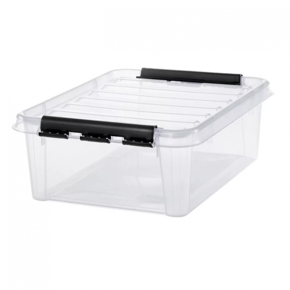Storage Box, SMARTSTORE 20L, CLASSIC, 50 x 39 x H 18 cm Transparent / Black in the group Storage / Storage boxes at SmartaSaker.se (41870)