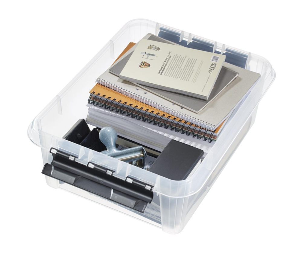 Storage Box, SMARTSTORE 20L, CLASSIC, 50 x 39 x H 18 cm Transparent / Black in the group Storage / Storage boxes at SmartaSaker.se (41870)
