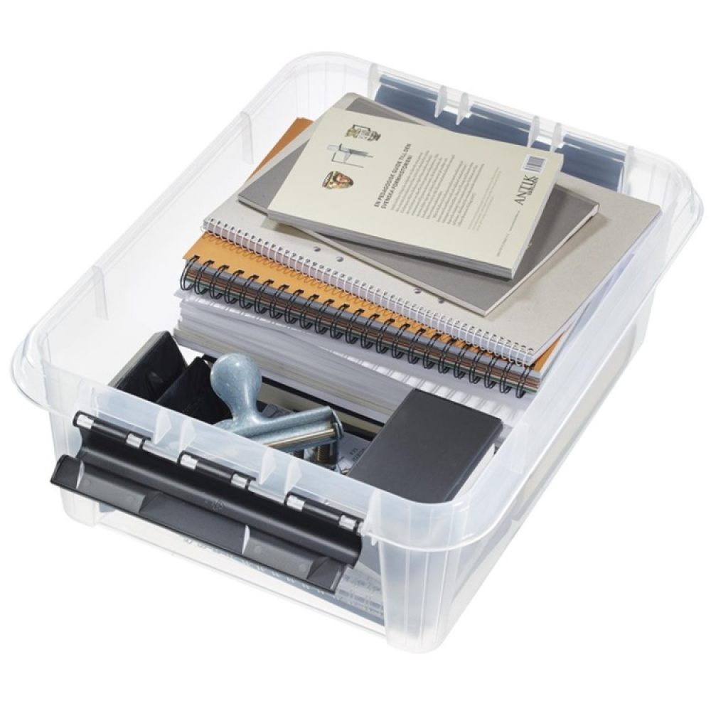 Storage Box, SMARTSTORE 20L, CLASSIC, 50 x 39 x H 18 cm Transparent / Black in the group Storage / Storage boxes at SmartaSaker.se (41870)