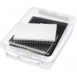 Storage Box, SMARTSTORE 7,4L HOME, 40 x 30 x H11 cm, Clear / White Storage Box, SMARTSTORE 7,4L HOME, 40 x 30 x H11 cm, Clear / White