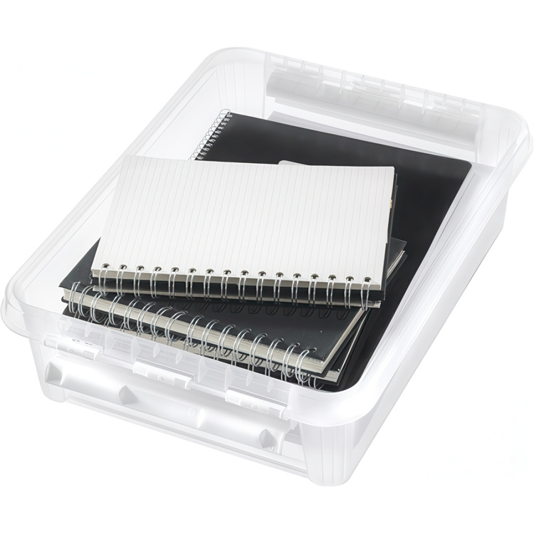 Storage Box, SMARTSTORE 7,4L HOME, 40 x 30 x H11 cm, Clear / White in the group Storage / Storage boxes / SmartStore storage boxes at SmartaSaker.se (41871)
