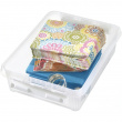 Storage Box, SMARTSTORE 7,4L HOME, 40 x 30 x H11 cm, Clear / White Storage Box, SMARTSTORE 7,4L HOME, 40 x 30 x H11 cm, Clear / White