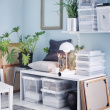 Storage Box, SMARTSTORE 7,4L HOME, 40 x 30 x H11 cm, Clear / White Storage Box, SMARTSTORE 7,4L HOME, 40 x 30 x H11 cm, Clear / White