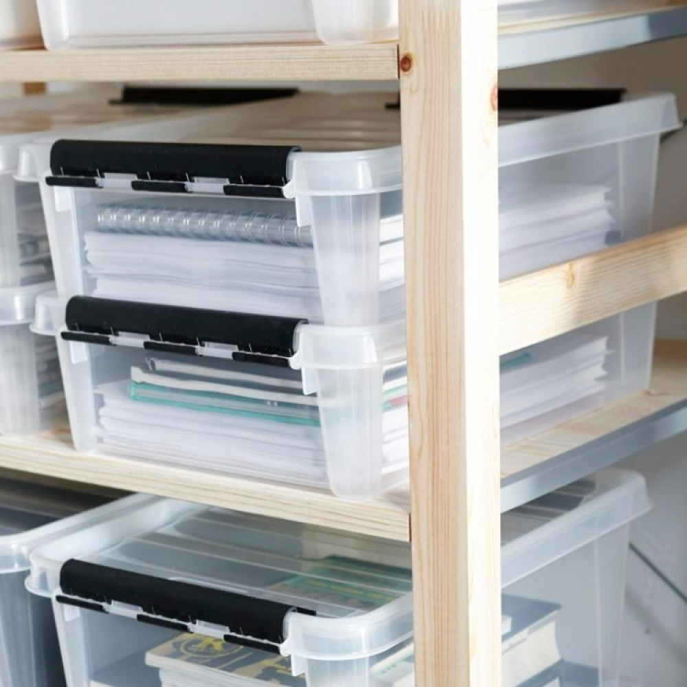 Storage Box, SMARTSTORE 7,5L, CLASSIC, 40 x 30 x H11 cm, Clear /Black in the group Storage / Popular brands / SmartStore at SmartaSaker.se (41872)