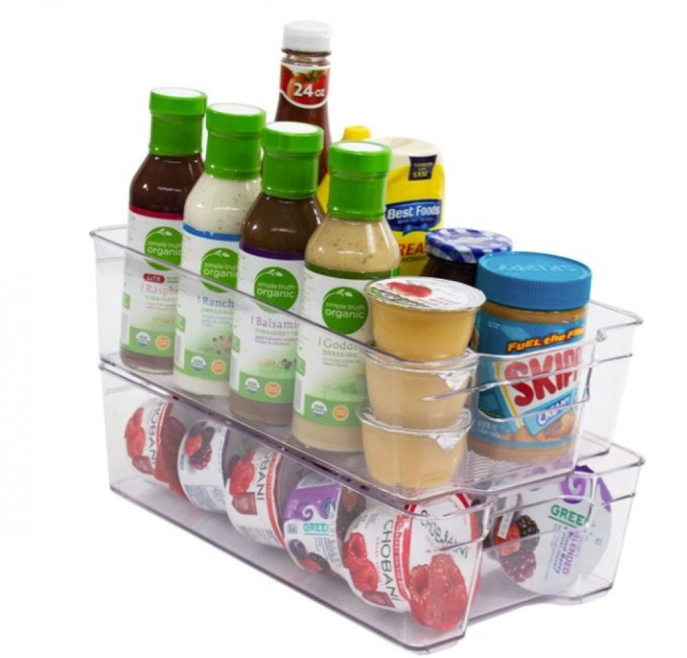 Storage tray, Slim, RANGEMENT FRIGO SMALL, 37 x 11 x H 10 cm, Clear in the group Storage / Kitchen storage / Fridge storage at SmartaSaker.se (41874)