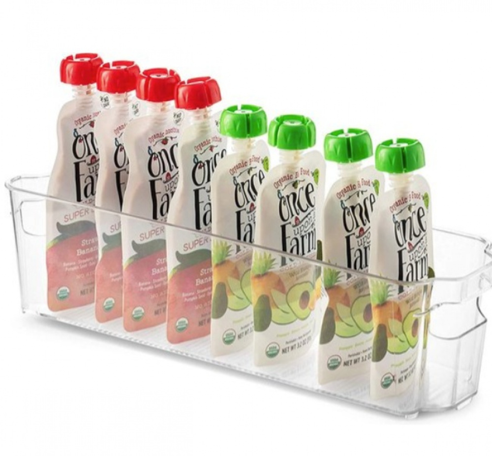 Storage tray, Slim, RANGEMENT FRIGO SMALL, 37 x 11 x H 10 cm, Clear in the group Storage / Kitchen storage / Fridge storage at SmartaSaker.se (41874)