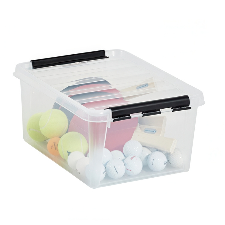 Box, SMARTSTORE 14 L, CLASSIC, 40 x 30 x H18 cm, Clear / Black in the group Storage / Storage boxes / SmartStore storage boxes at SmartaSaker.se (41875)