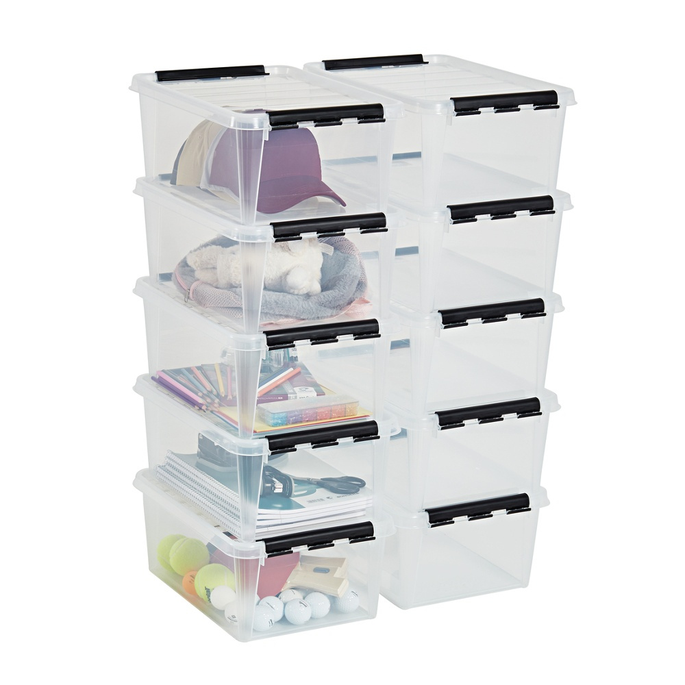 Box, SMARTSTORE 14 L, CLASSIC, 40 x 30 x H18 cm, Clear / Black in the group Storage / Storage boxes / SmartStore storage boxes at SmartaSaker.se (41875)