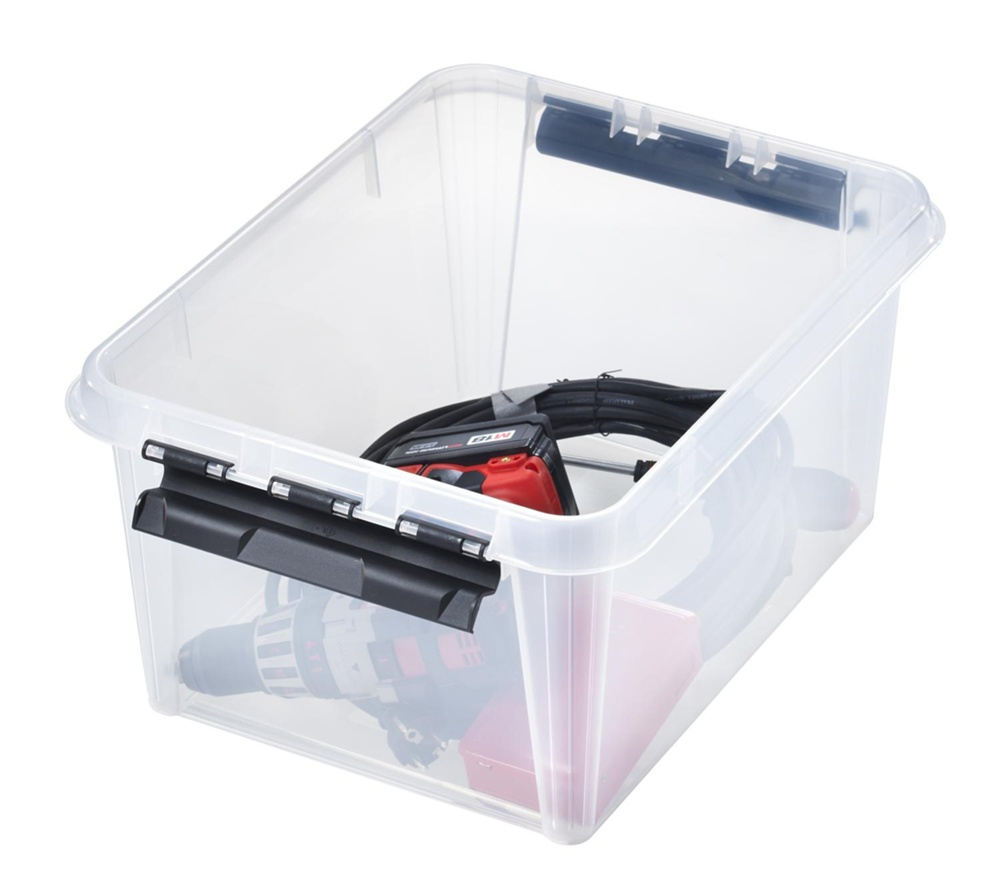 Box, SMARTSTORE 14 L, CLASSIC, 40 x 30 x H18 cm, Clear / Black in the group Storage / Storage boxes / SmartStore storage boxes at SmartaSaker.se (41875)