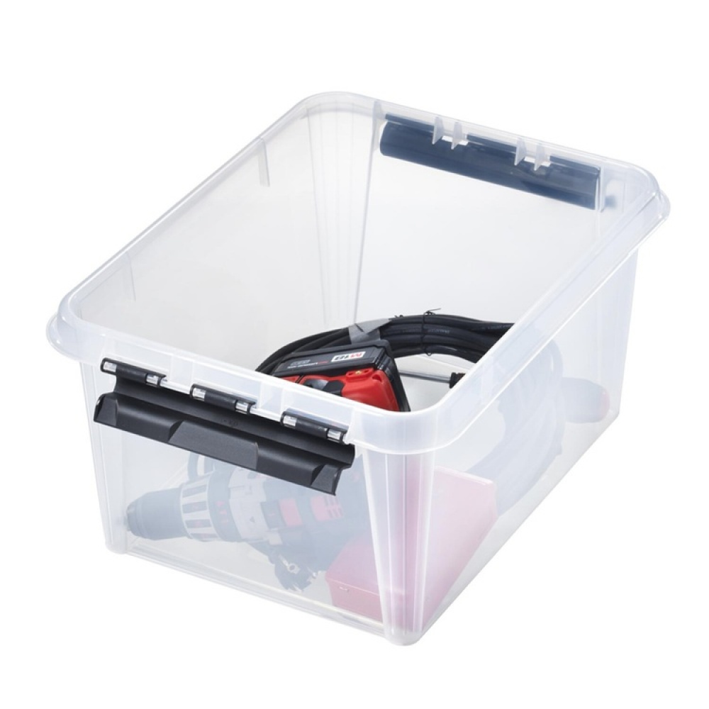 Box, SMARTSTORE 14 L, CLASSIC, 40 x 30 x H18 cm, Clear / Black in the group Storage / Storage boxes / SmartStore storage boxes at SmartaSaker.se (41875)