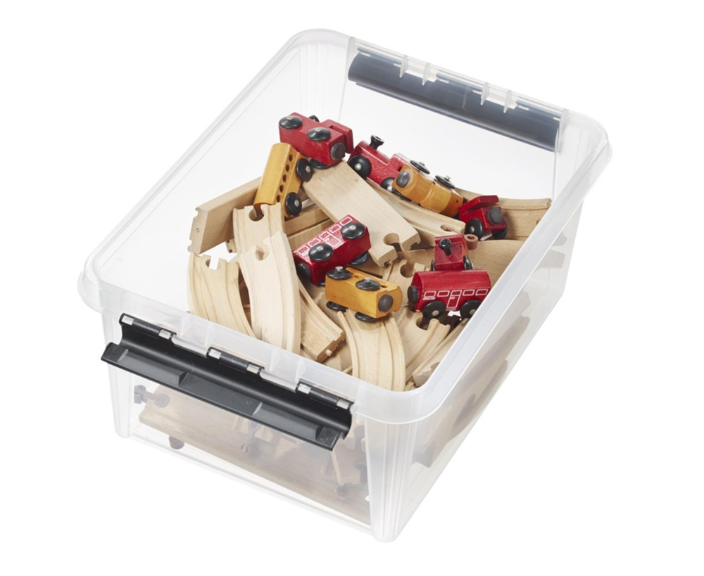 Box, SMARTSTORE 14 L, CLASSIC, 40 x 30 x H18 cm, Clear / Black in the group Storage / Storage boxes / SmartStore storage boxes at SmartaSaker.se (41875)
