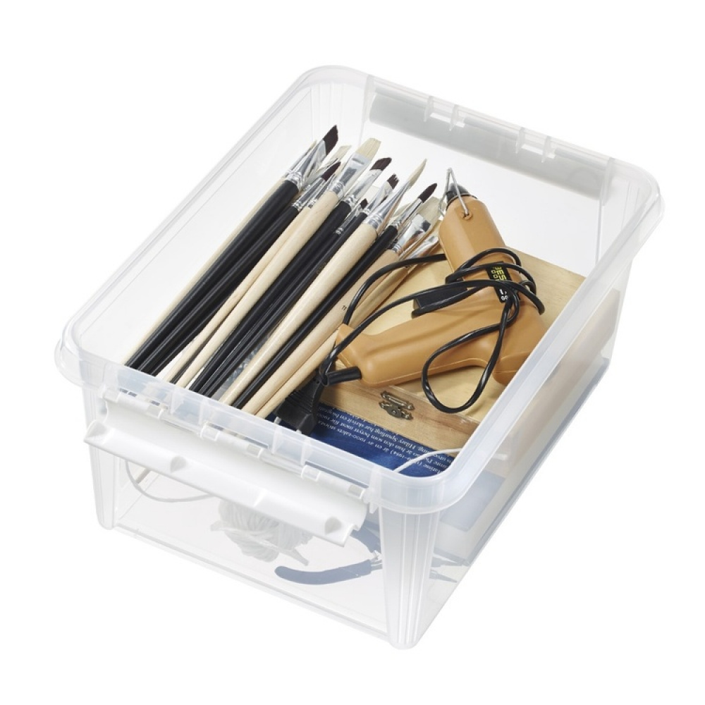 Box, SMARTSTORE 14L HOME, 40 x 30 x H18 cm, Clear / White in the group Storage / Storage boxes / SmartStore storage boxes at SmartaSaker.se (41876)