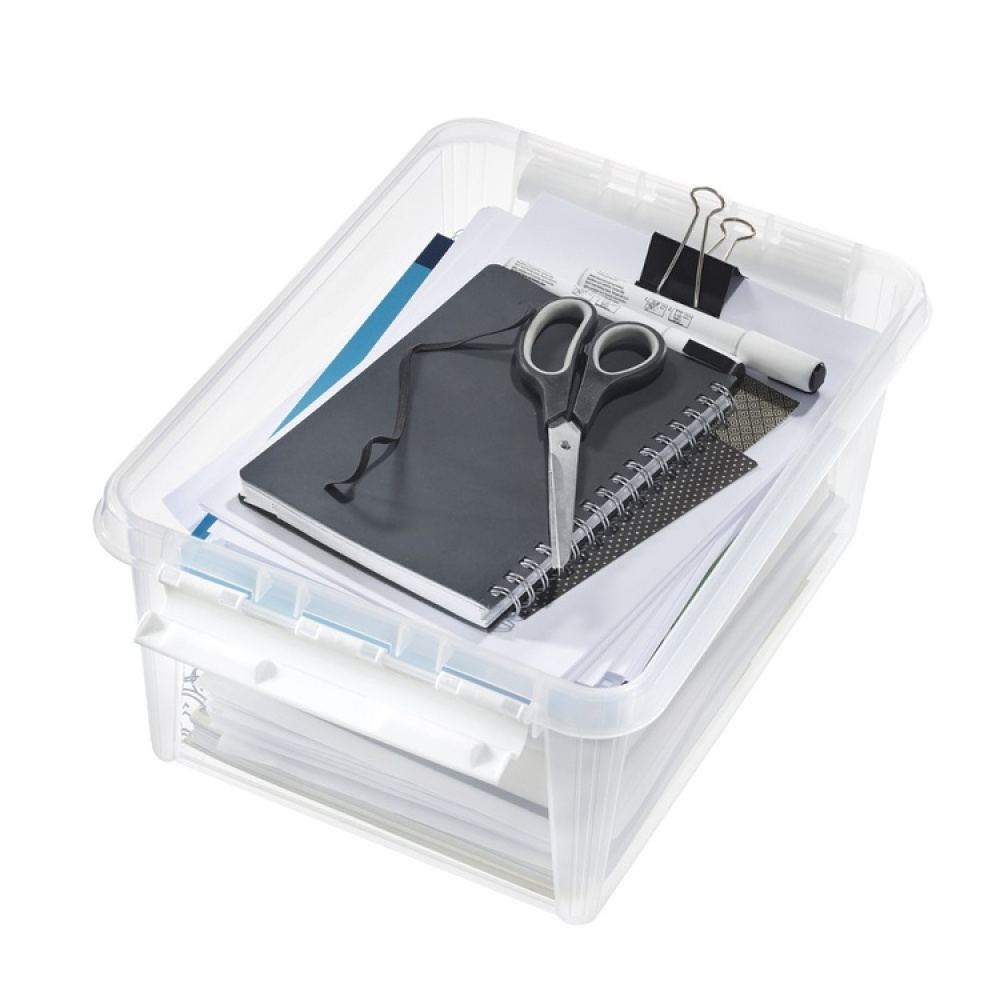 Box, SMARTSTORE 14L HOME, 40 x 30 x H18 cm, Clear / White in the group Storage / Storage boxes / SmartStore storage boxes at SmartaSaker.se (41876)