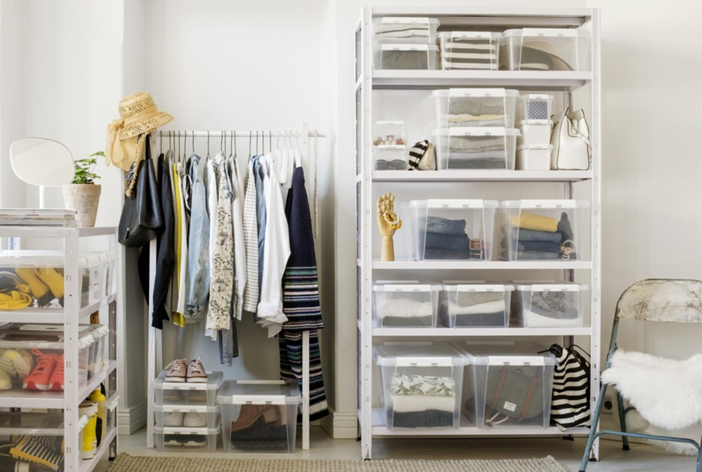 Box, SMARTSTORE 14L HOME, 40 x 30 x H18 cm, Clear / White in the group Storage / Storage boxes / SmartStore storage boxes at SmartaSaker.se (41876)