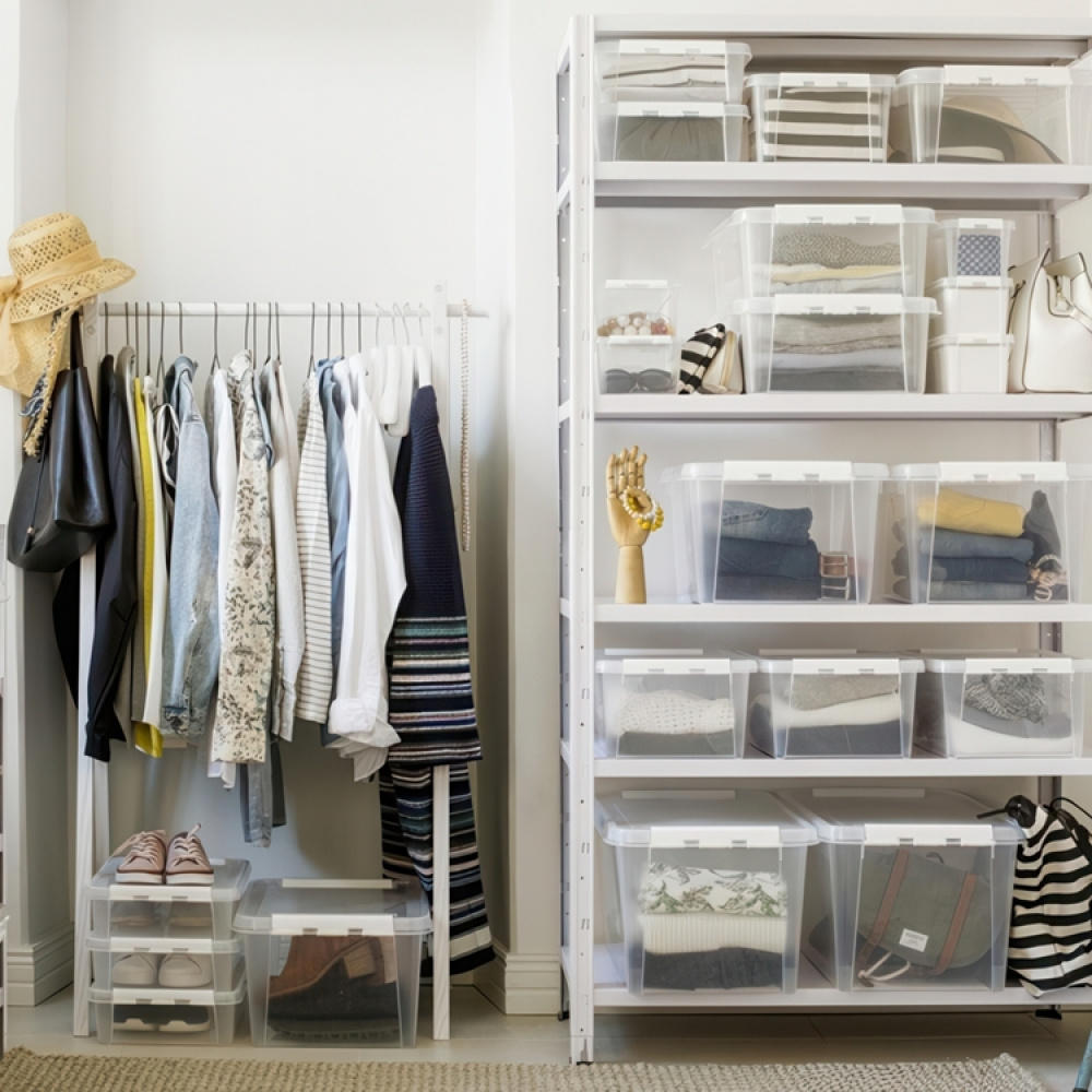 Box, SMARTSTORE 14L HOME, 40 x 30 x H18 cm, Clear / White in the group Storage / Storage boxes / SmartStore storage boxes at SmartaSaker.se (41876)