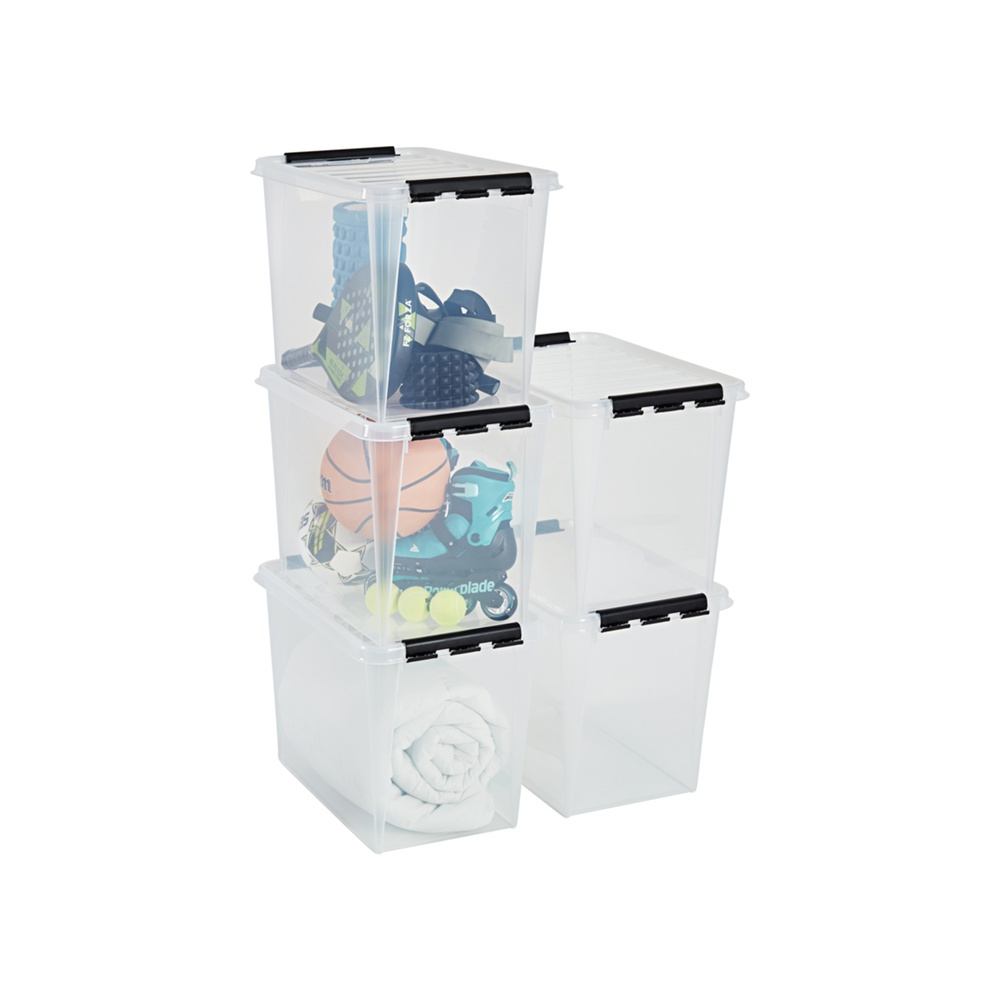Storage Box, SMARTSTORE 6 L, CLASSIC XL, 59 x 39 x H 43 cm, Transparent / Black in the group Storage / Storage boxes at SmartaSaker.se (41877)