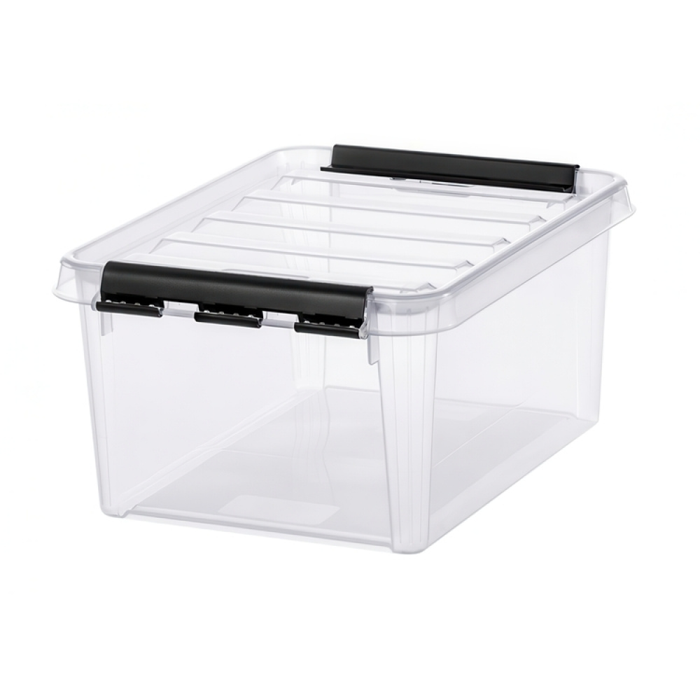 Storage Box, SMARTSTORE 8L, CLASSIC, 34 x 25 x H16 cm, Clear / Black in the group Storage / Storage boxes / SmartStore storage boxes at SmartaSaker.se (41878)