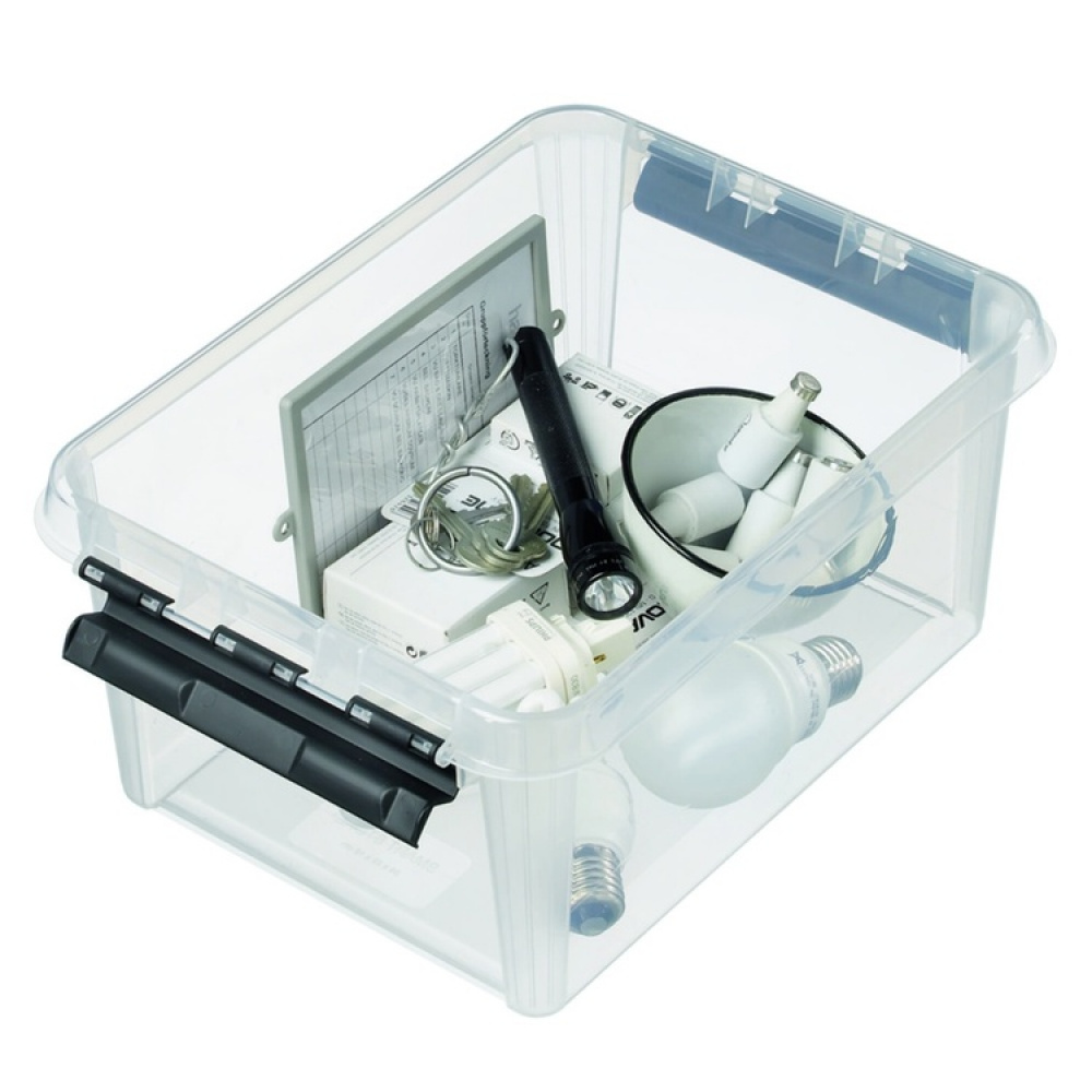 Storage Box, SMARTSTORE 8L, CLASSIC, 34 x 25 x H16 cm, Clear / Black in the group Storage / Storage boxes / SmartStore storage boxes at SmartaSaker.se (41878)