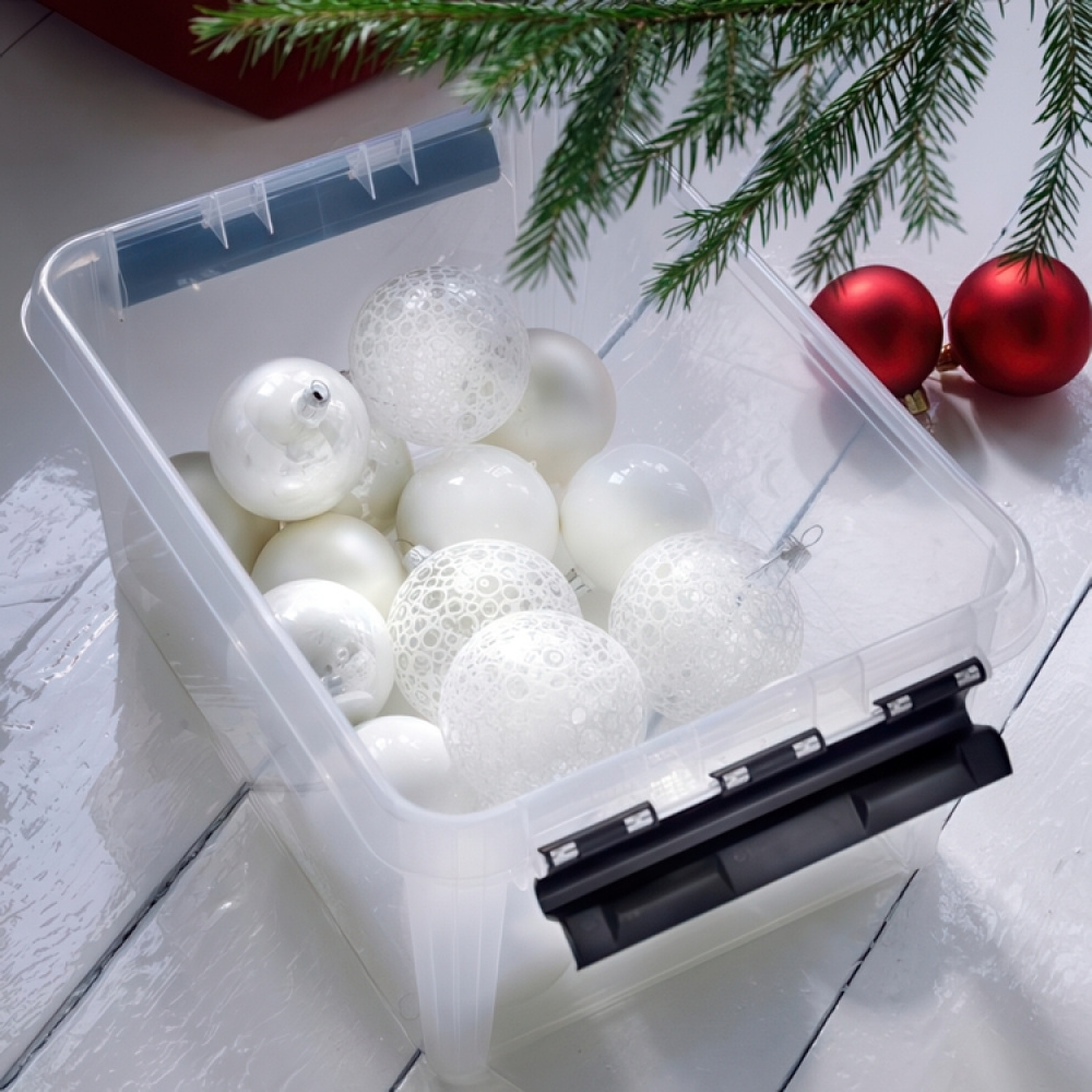 Storage Box, SMARTSTORE 8L, CLASSIC, 34 x 25 x H16 cm, Clear / Black in the group Storage / Storage boxes / SmartStore storage boxes at SmartaSaker.se (41878)